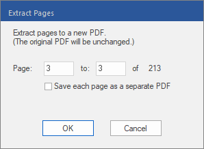 dialog - extract pages