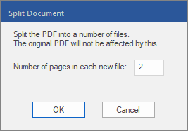 dialog - split documents