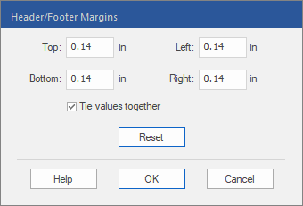 dialog - header margins