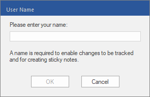 dialog - user name query