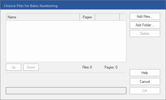 dialog - bates files