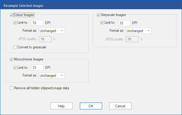 dialog - resample