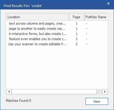 dialog - find - results