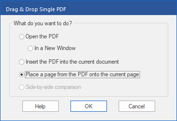 dialog - drag &nbsp;drop PDF - place page